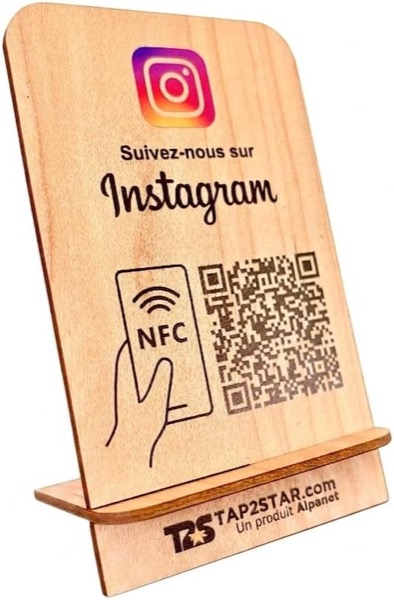Chevalet Instagram M — chevalet NFC + QR Code