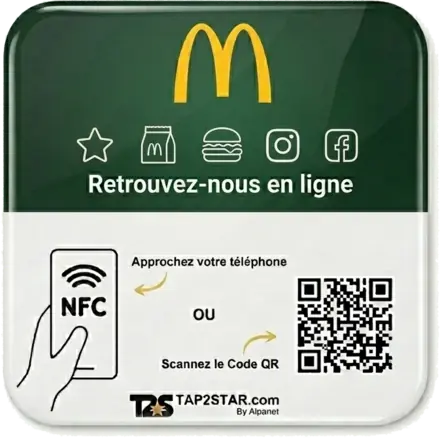 Plaque avis Google NFC personnalisée 2