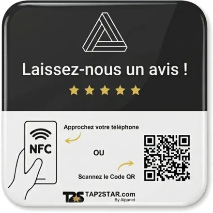 Plaque avis Google NFC personnalisée 3