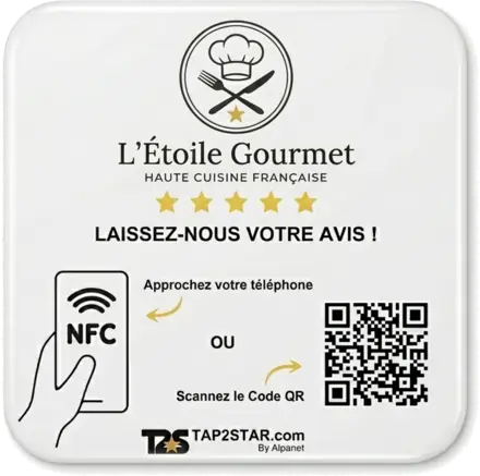 Plaque avis Google NFC personnalisée 1