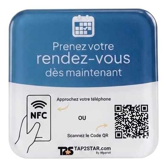Plaque Rendez-vous — plaque NFC + QR Code