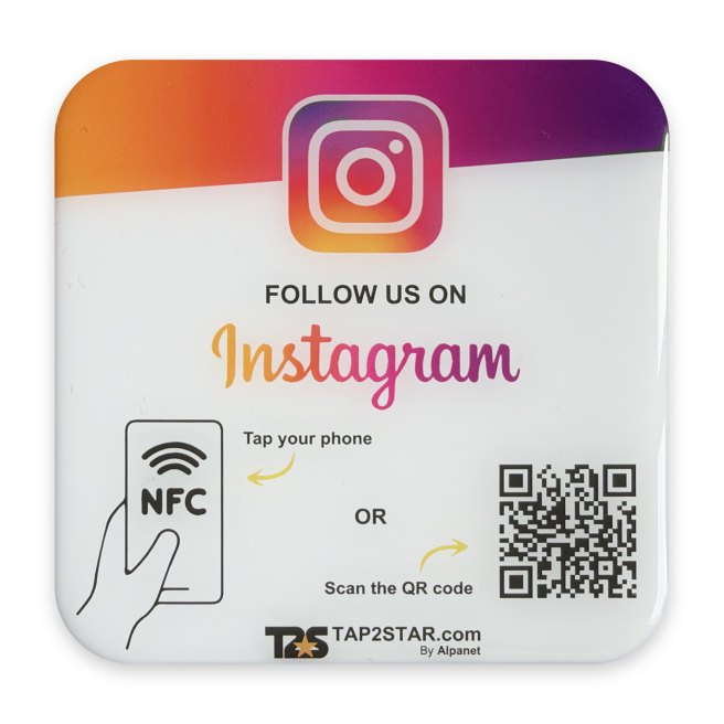 Plaque Instagram — plaque 10cm x 10cm x 2mm